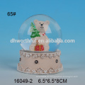 Elegante artesanato polyresin urso globo de neve para 2016 decoração home